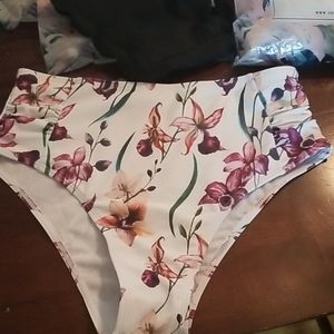 2 bathing suit bottoms high waisted